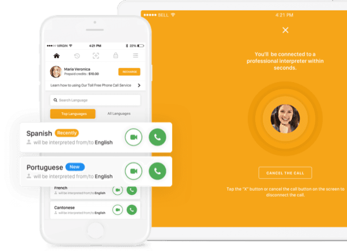 On-demand phone interpreting